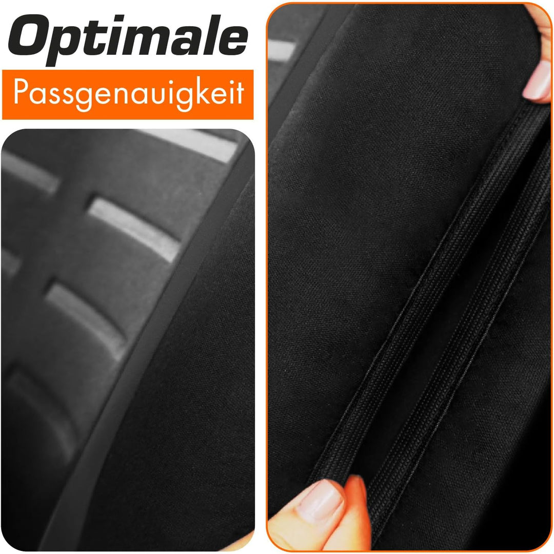 Upgrade4cars Autositzbezüge Set für Pilotensitze | Autositzbezug Komplettset in Schwarz | Autoschonb