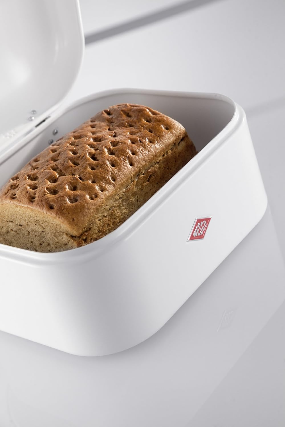 Wesco 235 101 Single Grandy Brotkasten cool grey 22 x 28 x 17cm (L/B/H), Edelstahl, 22 x 26,8 x 17,5