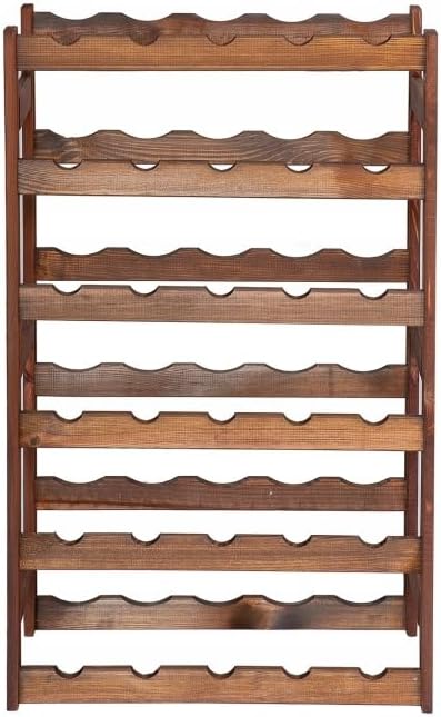 Weinregal Holz 30 Flaschen Braun 53x86x25 cm Wine Rack Regal Flaschenregal Weinflaschenregal Getränk
