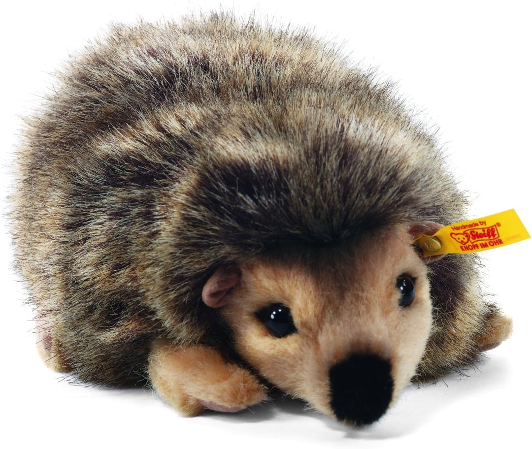 Steiff Joggi Igel - 16 cm - Kuscheltier für Kinder - weich & waschbar - braun meliert (070792)