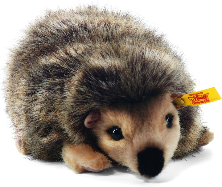 Steiff Joggi Igel - 16 cm - Kuscheltier für Kinder - weich & waschbar - braun meliert (070792)