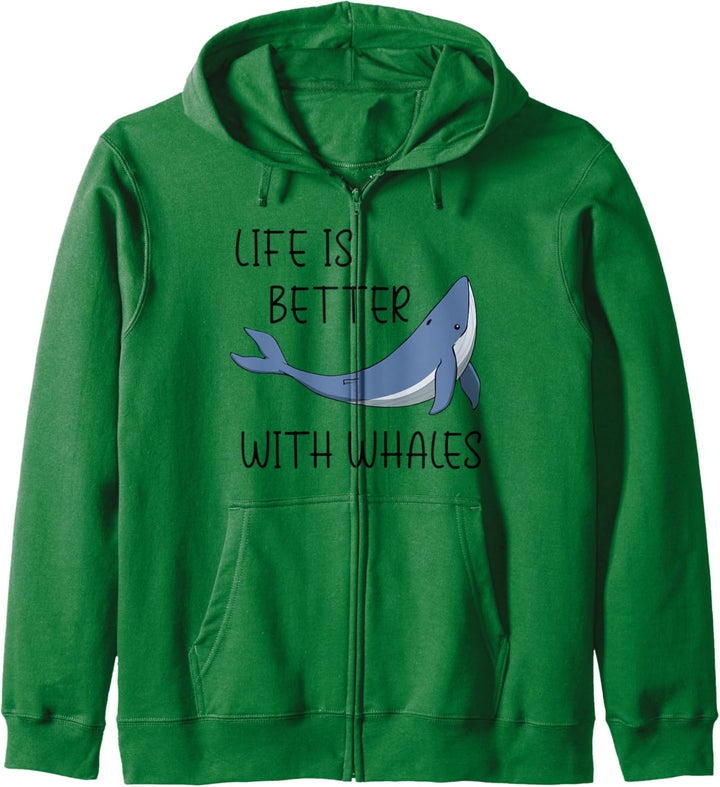 Leben mit Walen Lustiger Spruch Ozean Fan Kapuzenjacke