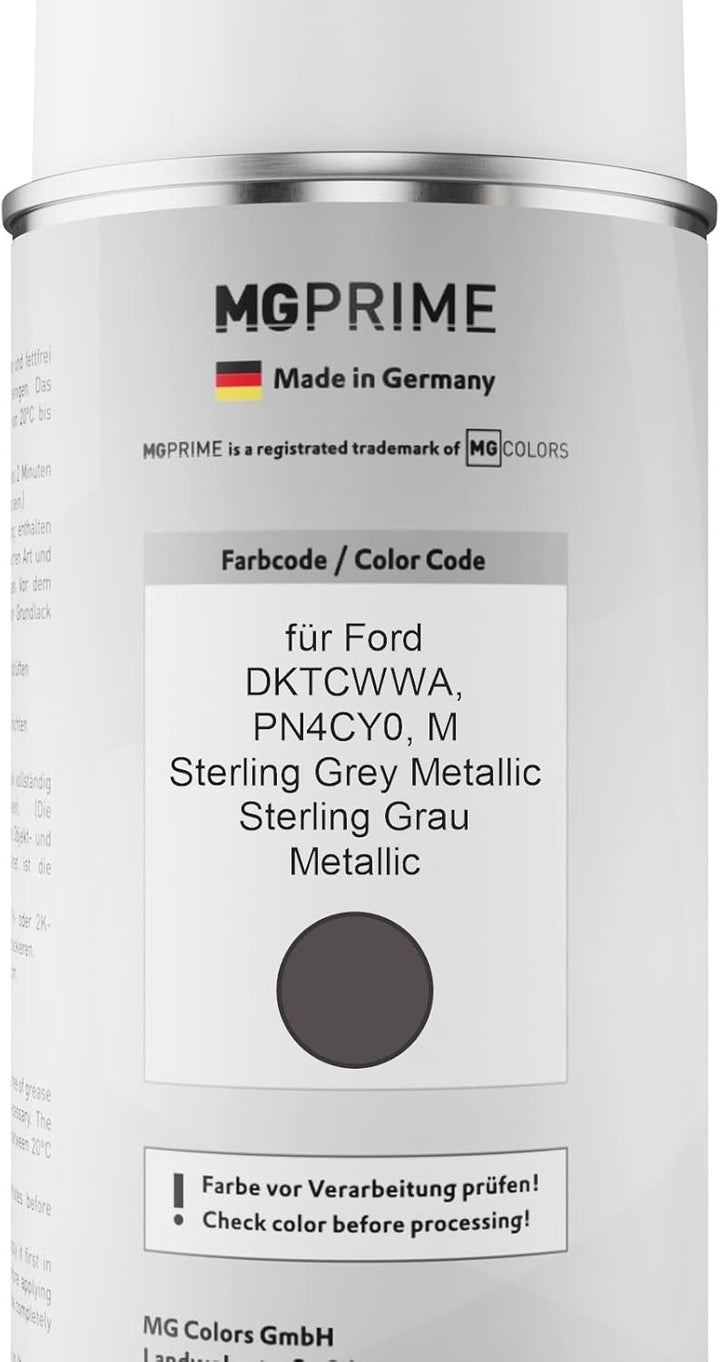 MG PRIME Autolack Sprühdosen Set für Ford DKTCWWA / PN4CY0 / M Sterling Grey Metallic/Sterling Grau