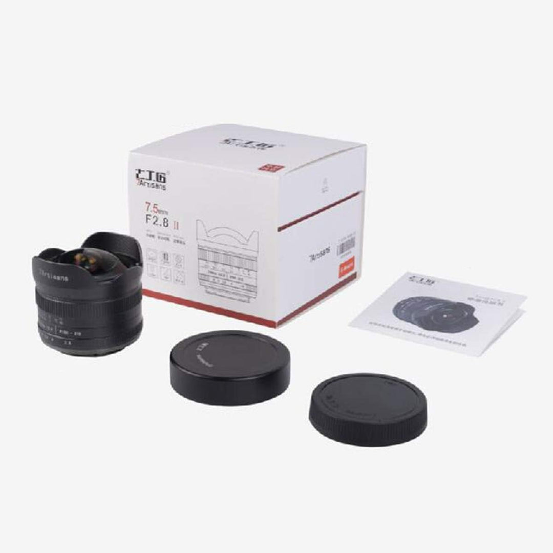 7Artisans 7,5 mm F2,8 II APS-C Fisheye -Objektiv mit 190° Blickwinkel für Fujifilm Fuji X-F X-A1, X-