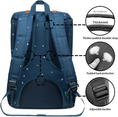 KAUKKO Ep5 Rucksack für Herren Tille Unique Blau (Ep5-12), Tille Unique Blau (Ep5-12)