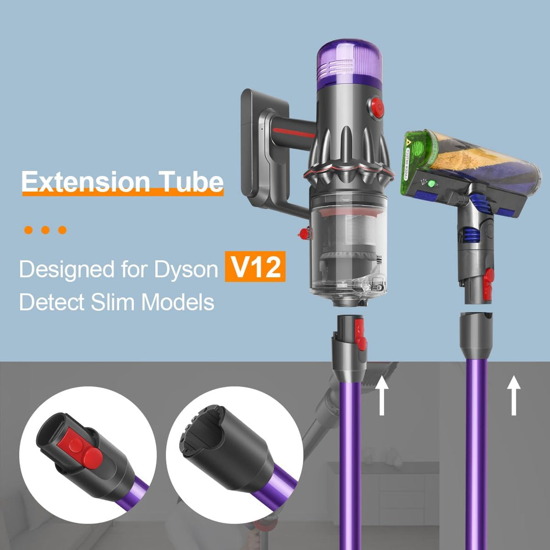 Saugrohr für Dyson V12 Detect Slim & V9 Motorbar Staubsauger, 74CM (Violett), Violett