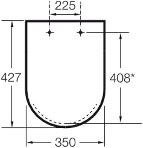 Roca A80173200B Sitz und Deckel Supralit®, Dämpfung, The Gap Square Compact, Weiss