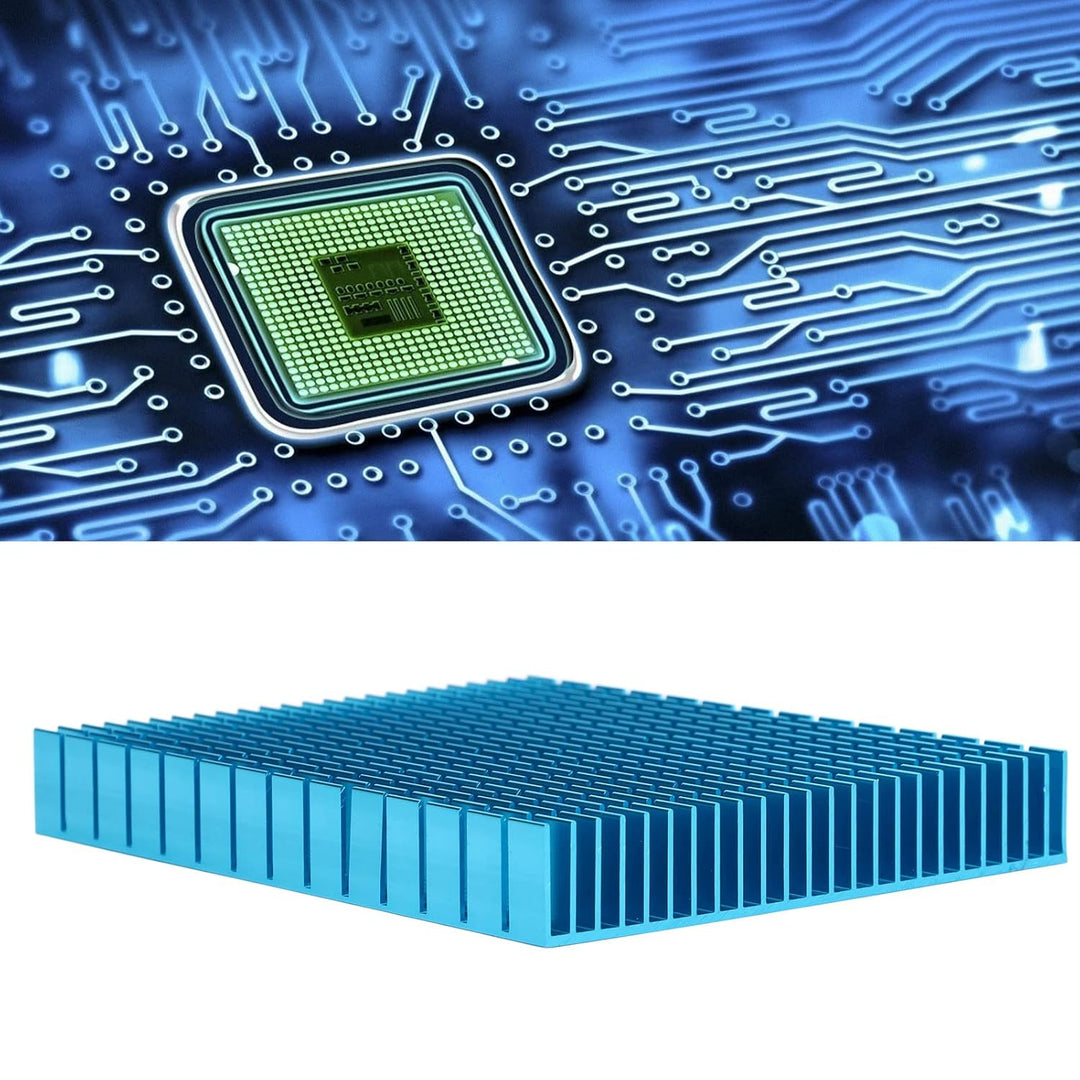 Eujgoov Aluminium Kühlkörper, 150x120x20mm Heatsink Kühlung Kühlerkühlung für CPU Leistungsverstärke