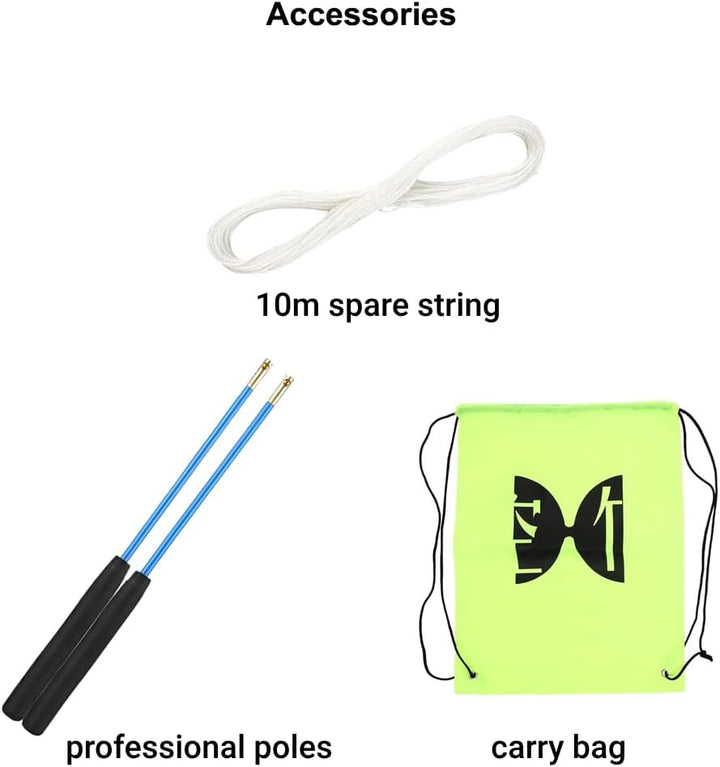 Diabolo Freiläufer mit kugellager Dreifache Lagerung Set, 4 Farben Blinkendes Dreifachlager-Diabolo