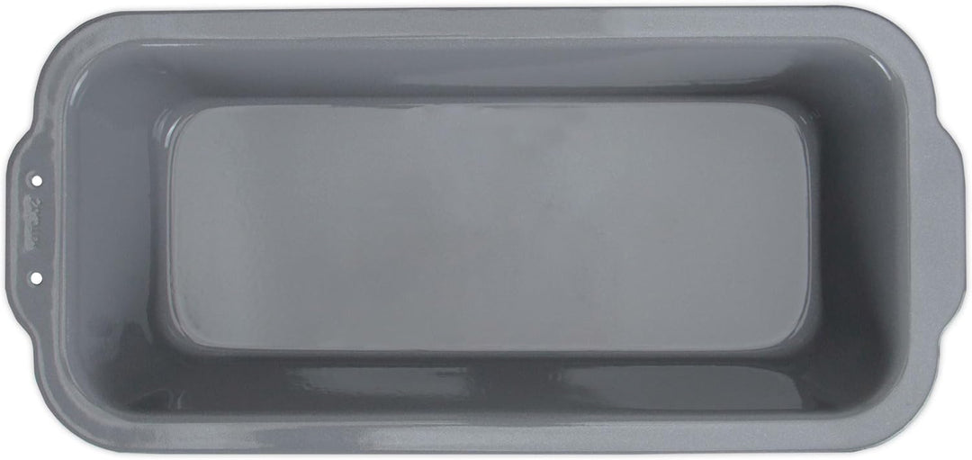Städter we love baking silberne Brot-Back-Kastenform 30x13cm - Höhe 8cm - aus Metall emailliert - Fü
