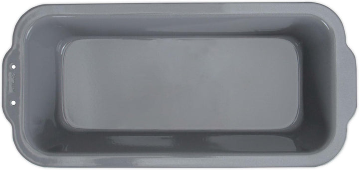 Städter we love baking silberne Brot-Back-Kastenform 30x13cm - Höhe 8cm - aus Metall emailliert - Fü