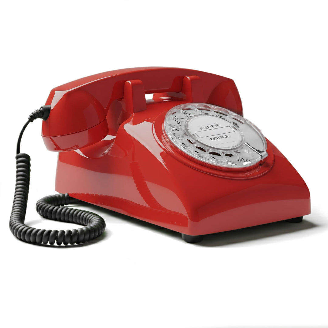 Retro Telefon mit Wählscheibe und Metallklingel vom Dresdener Entwicklungshaus Opis Technology – Das
