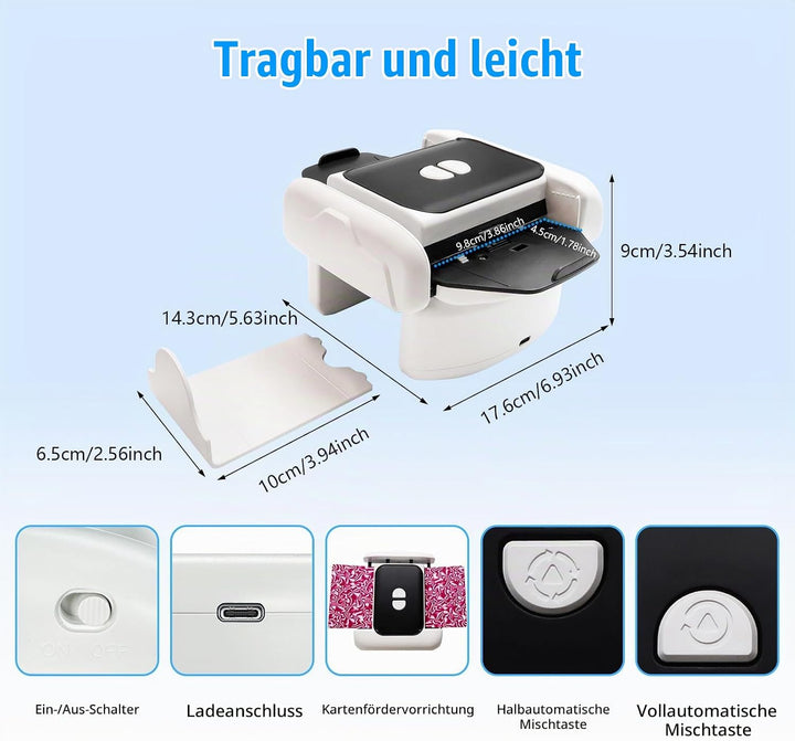 Kartenmischmaschine Elektrische, Automatische Kartenmischer, Mischmaschine für 1-2 Decks, Karten Mis