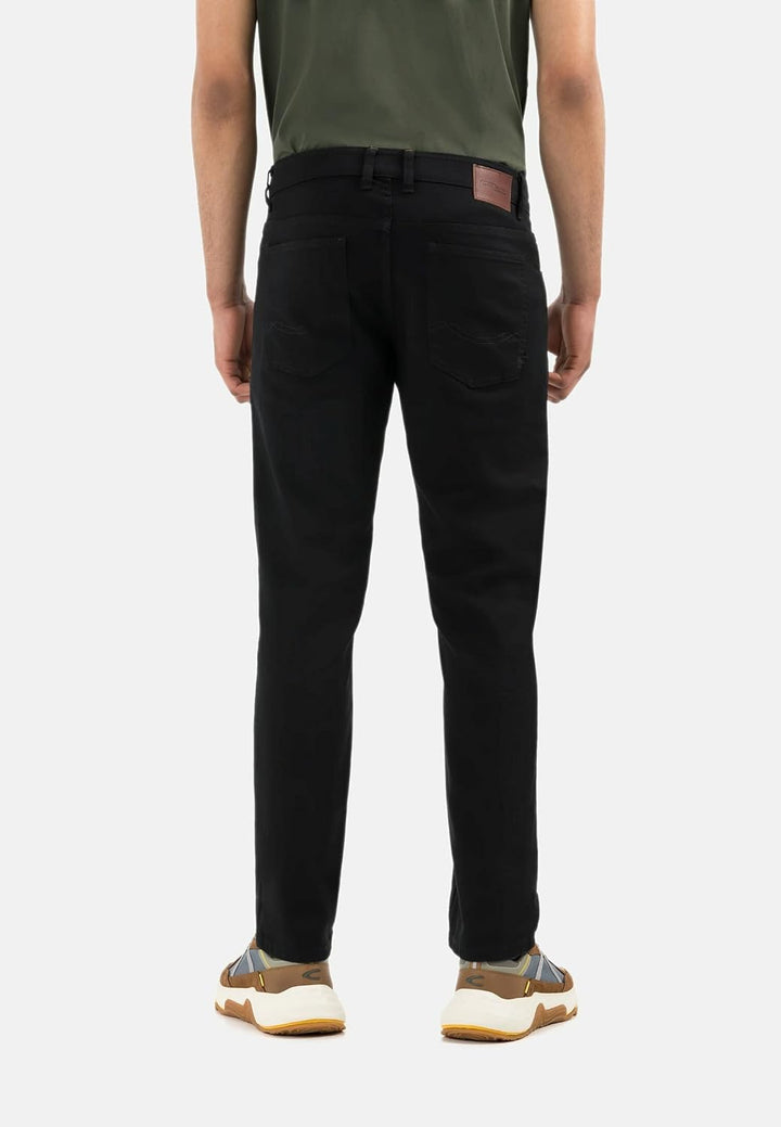 camel active Herren Relaxed Fit 5-Pocket Jeans mit leichten Used-Effekten 32W / 30L Schwarz, 32W / 3