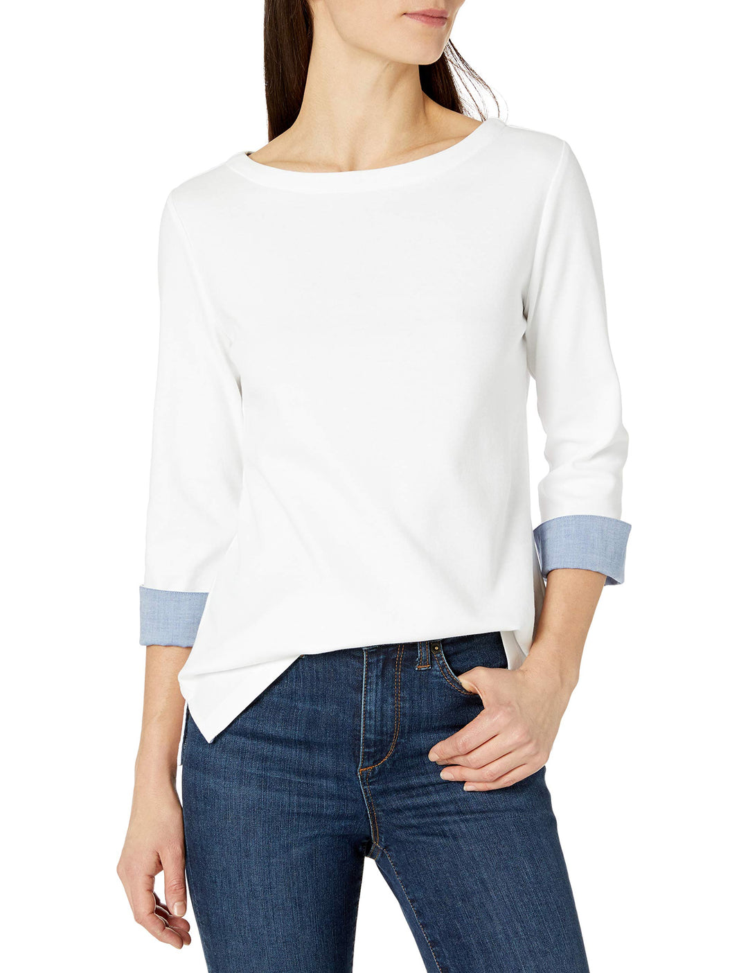 Nautica Damen Hemd L Bright White, L Bright White