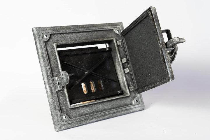 SEZAM Polish Foundry Gusseisen Schornsteinreinigung Aussentür, Alte Silberne Farbe 32.50x7x30cm, Sil