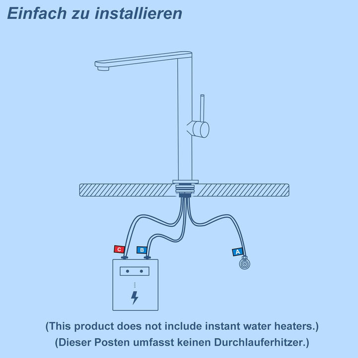 Tohlar Niederdruck Armatur Küche Schwarz, 360 ° Drehbare Wasserhahn Küche, Mischbatterie Küche für B