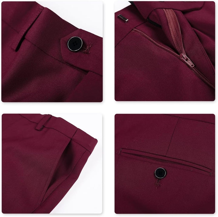 Allthemen Anzug Herren Slim Fit 3 Teilig Anzüge Modern Herrenanzug 3-Teilig Sakko Hose Weste für Bus