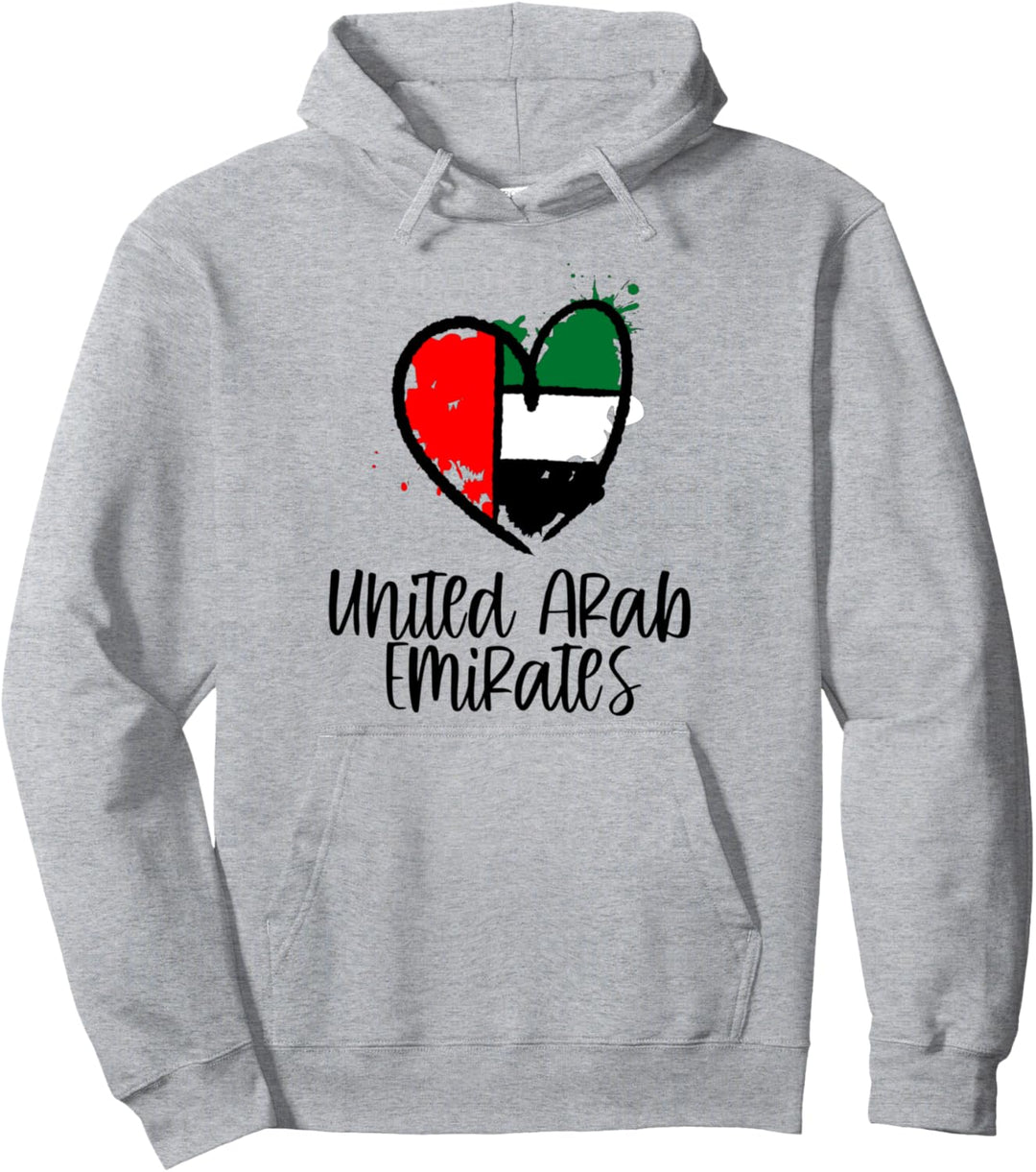 United Arab Emirates Heart Cute Asia Arabic Emirati Gift Pullover Hoodie