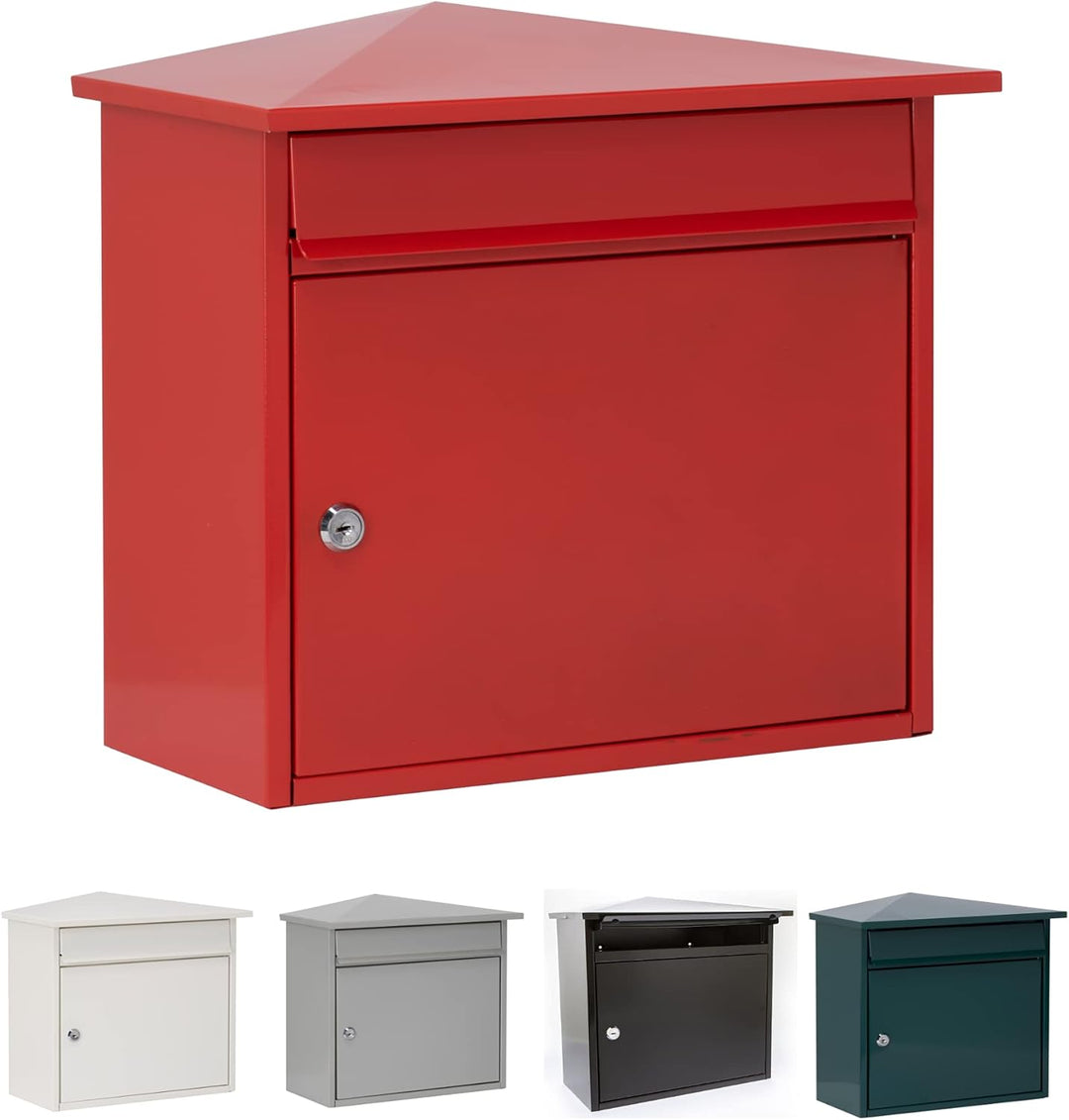 G2 Trading Company 025 Metall-Briefkasten - rot, Rot