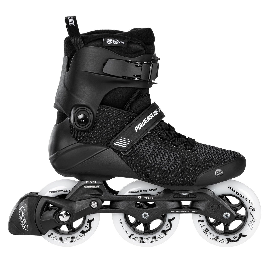 Powerslide Inline Skate Swell Lite Black 100, für Fitness, für Damen und Herren 36-37, 36-37