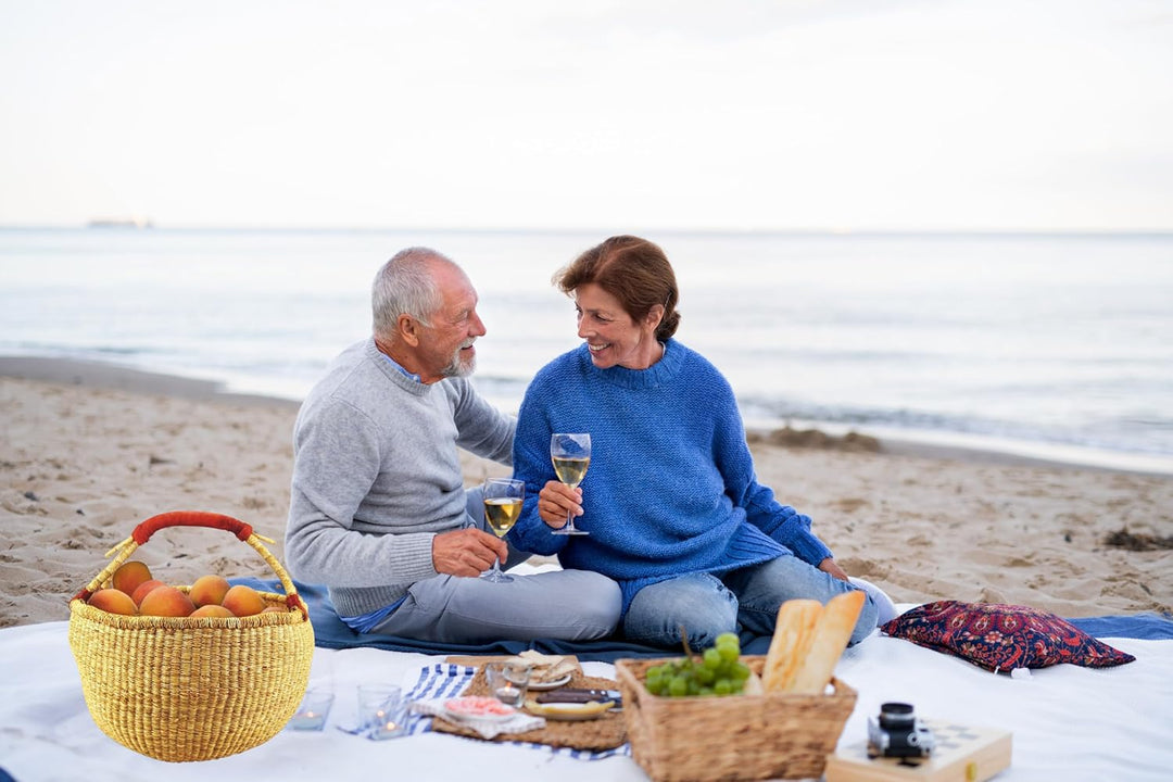 Ciffre ca. 40cm Bolga Rundkorb Korb Afrika Ghana Einkaufskorb Ledergriff Natur Naturfarbe