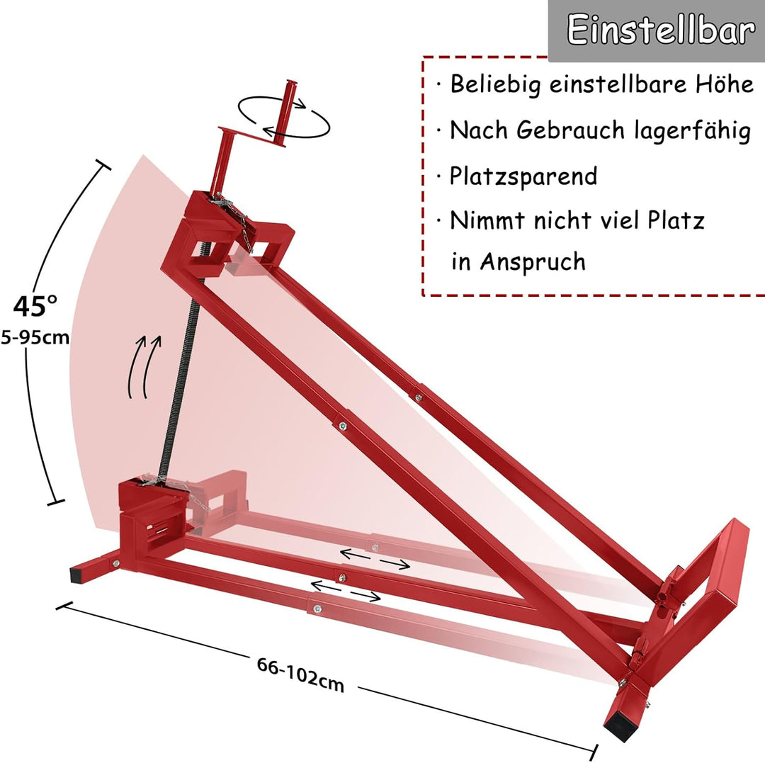 NAIZY Rasentraktorheber 400KG Rasentraktor Hebevorrichtung 45° Neigung verstellbar Rasentraktor-Hebe