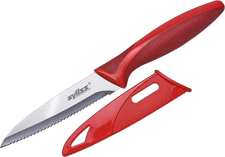Zyliss E72404 Messer Set 3-Teilig, 9cm/10cm/14cm, Grün/Rot/Lila, Küchenmesser-Set Allzweckmesser/Sch
