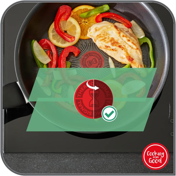 Tefal C38819 Hard Titanium Essential Wokpfanne 28 cm | Antihaftversiegelung mit Titanpartikeln | The