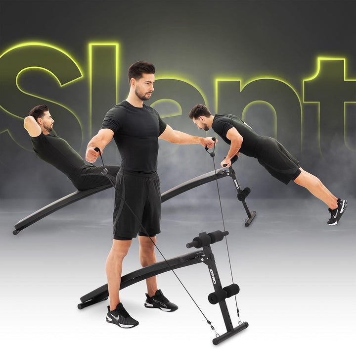 Zipro klappbare Trainingsbank, Bankdrücken, Fitnessbank, Multifunktion Sit up bank, Fitnessgeräte, F