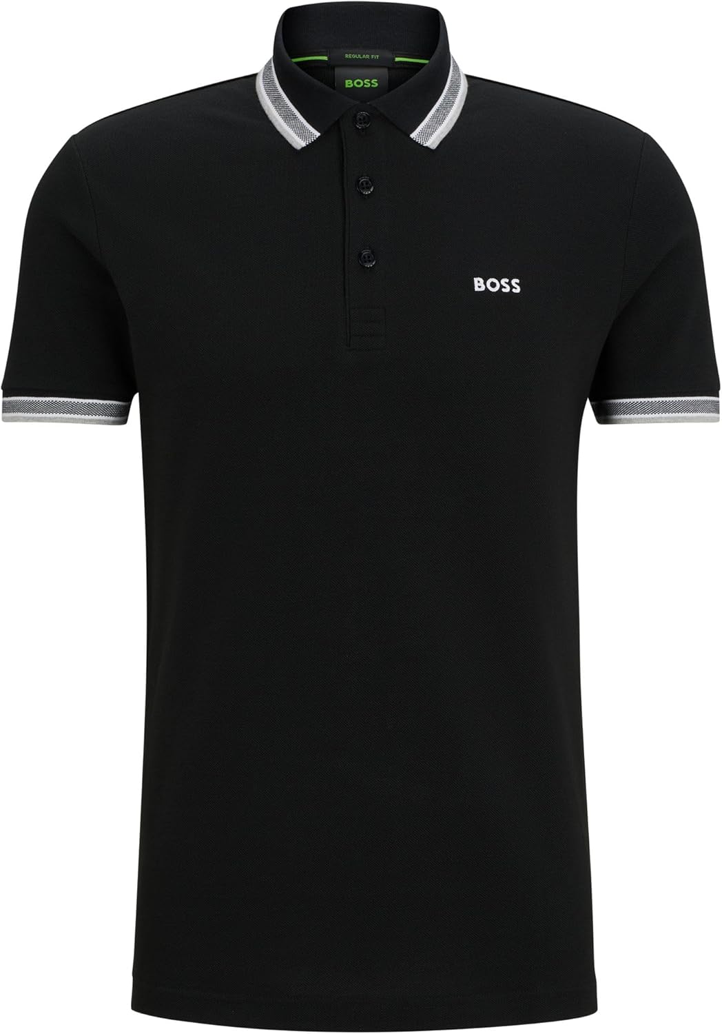 BOSS Herren Paddy Paddy Poloshirt aus Baumwoll-Piqué 3XL New - Black001/Dunkelblau, 3XL New - Black0