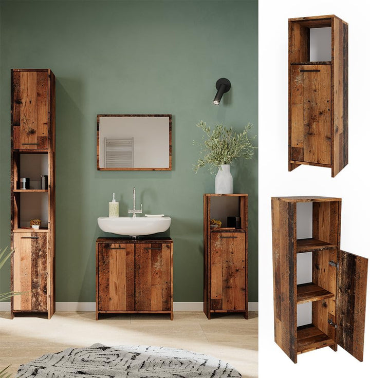 Vicco Midischrank Kiko, Eiche rustikal, 30 x 95 cm Eiche Rustikal 30x95, Eiche Rustikal 30x95