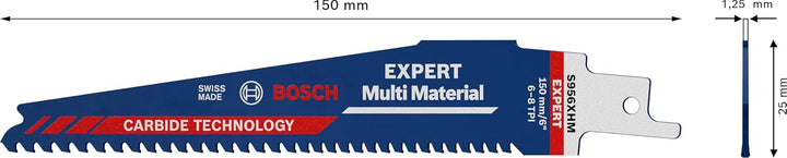 Bosch Professional 10x Expert ‘Multi Material’ S 956 XHM Säbelsägeblatt (für Gusseisen, Länge 150 mm