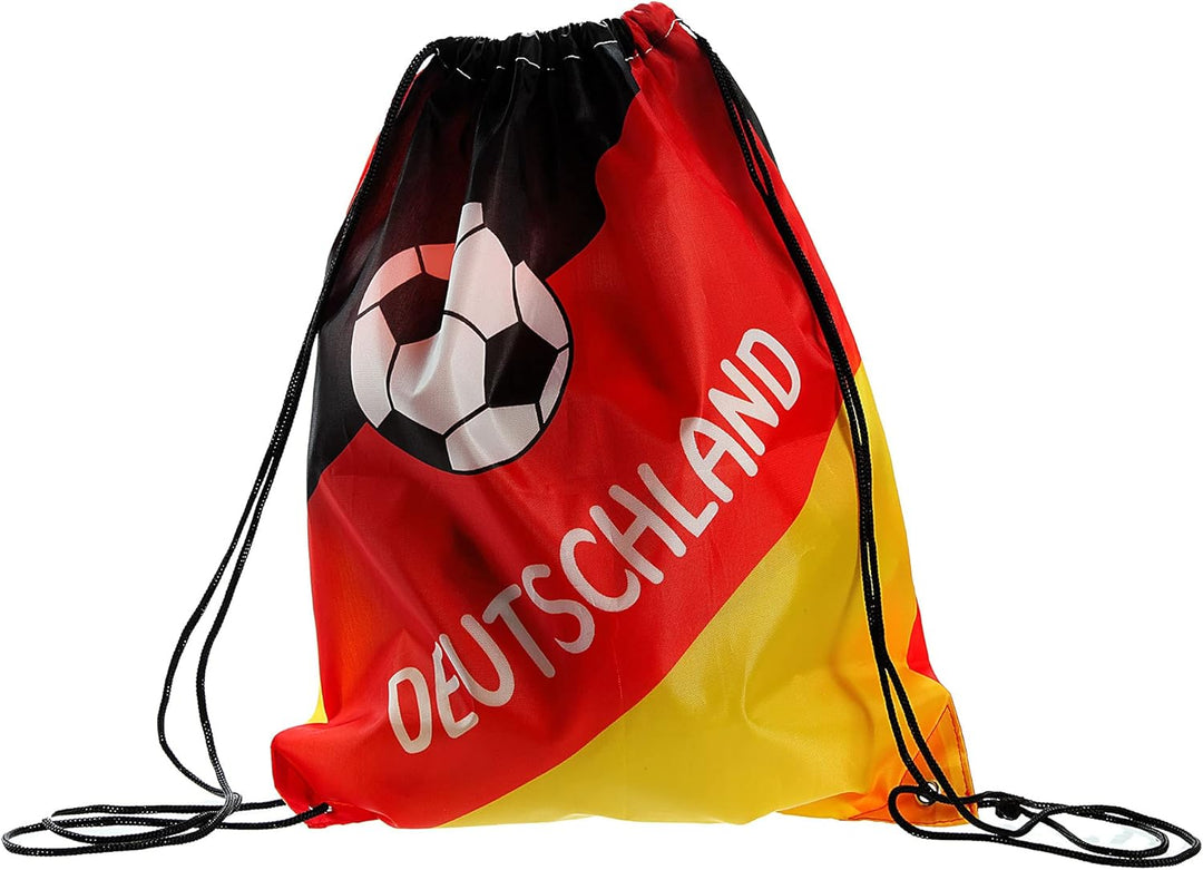 Cepewa Fanartikel WM EM │12er Set Matchbeutel Sportbeutel │Fanmeile Public Viewing │schwarz rot Gold