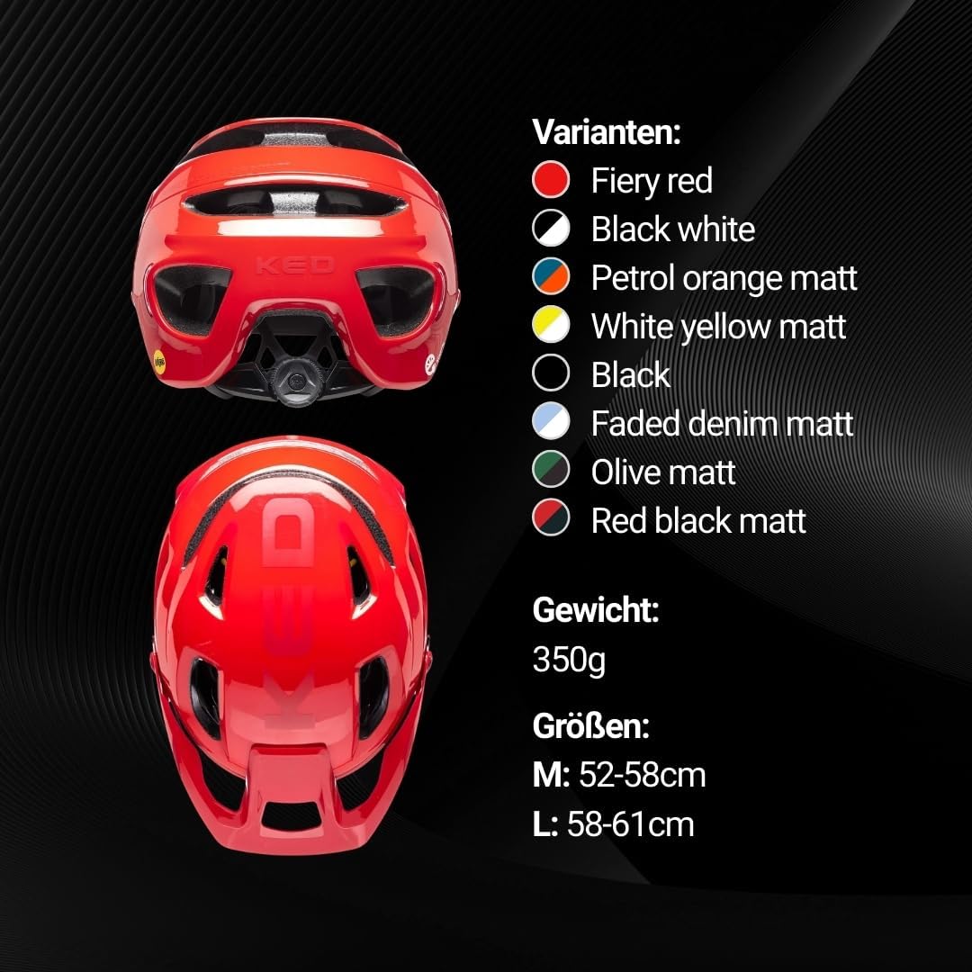 KED Pector ME1 MTB Fahrrad Helm rot 2023 M (52-58cm), M (52-58cm)