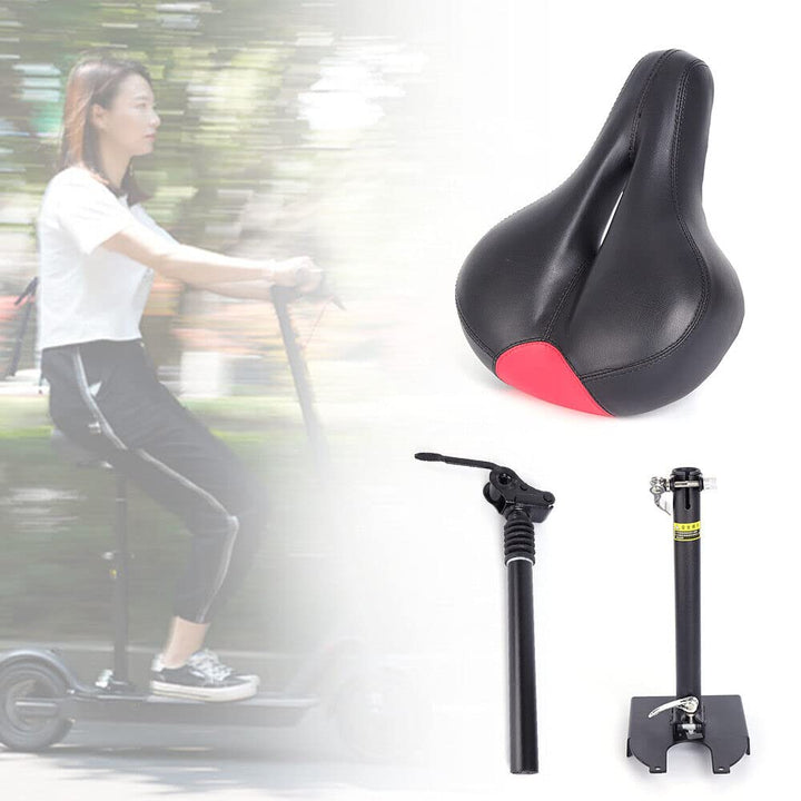 KOLHGNSE Scooter Sattel, Faltbarer Stossdämpfender Sitz E-Scooter Zubehör Verstellbarer Elektrischer