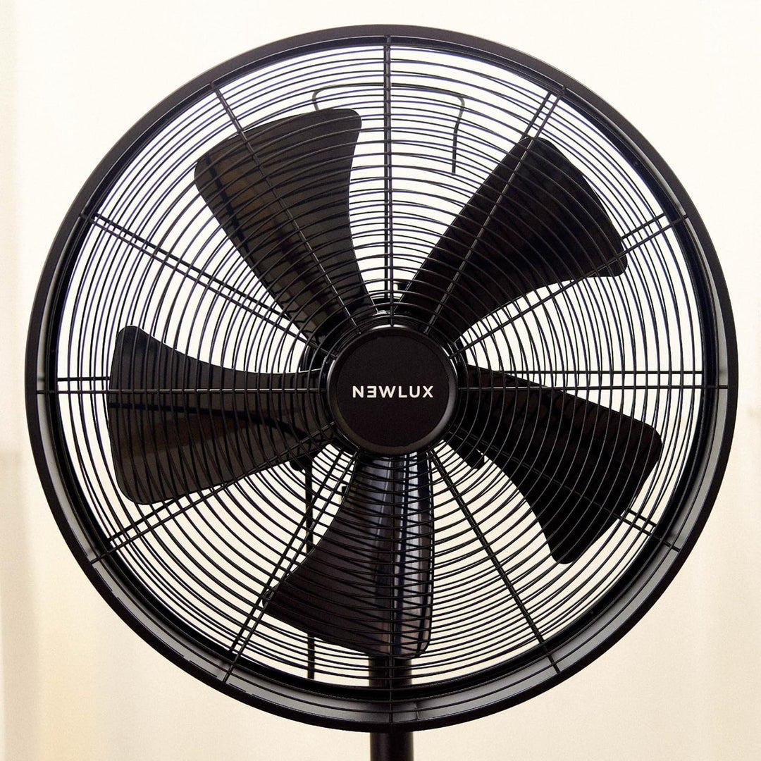 Newlux - Standventilator W1250 Smart mit 5 Flügeln mit Ø 40 cm, 3 Geschwindigkeiten und Kupfermotor,