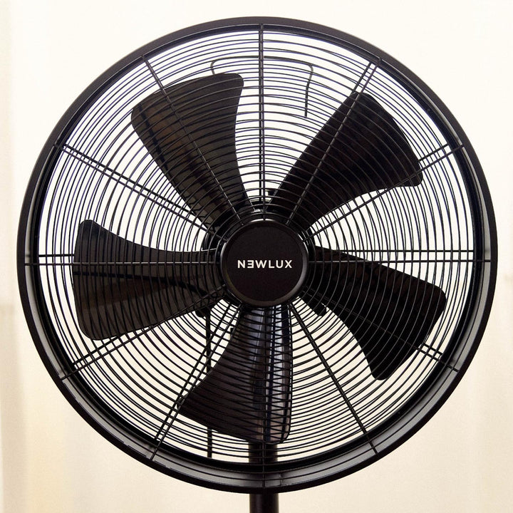 Newlux - Standventilator W1250 Smart mit 5 Flügeln mit Ø 40 cm, 3 Geschwindigkeiten und Kupfermotor,