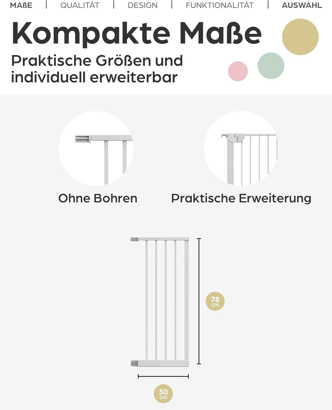 Türschutzgitter Easylock 30 cm Verlängerung Weiss Weiss 30 cm Verlängerung, Weiss 30 cm Verlängerung