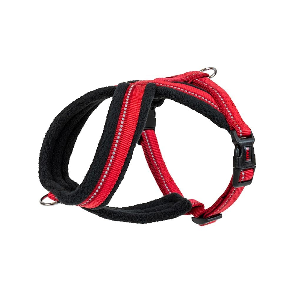 HALTI Comfy Hundegeschirr - Fleecefutter mit 3M-Reflektorgewebe, Befestigung vorne und hinten für zu