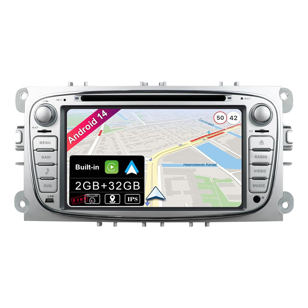 JOYX Android 10 Autoradio Passt für Ford Focus/Mondeo/S-Max/C-Max/Galaxy Navigation -GPS 2 Din - Can