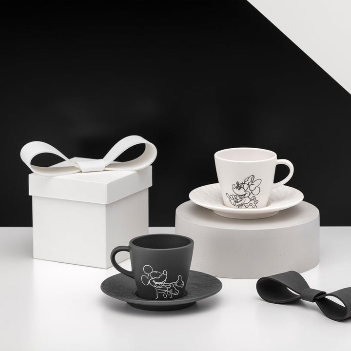 Villeroy & Boch Manufacture Rock blanc – Mickey Mouse – Espressotasse, weiss, spülmaschinenfest & mi