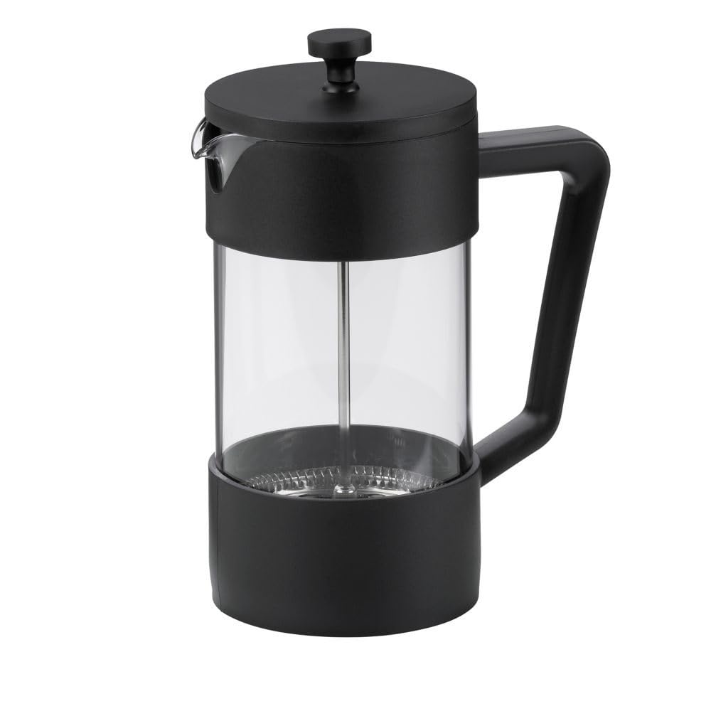 Kela Kaffeebereiter, Roma, Kunststoff, 1 L, Hitzebeständig, Schwarz/Transparent 1,0 L, 1,0 L