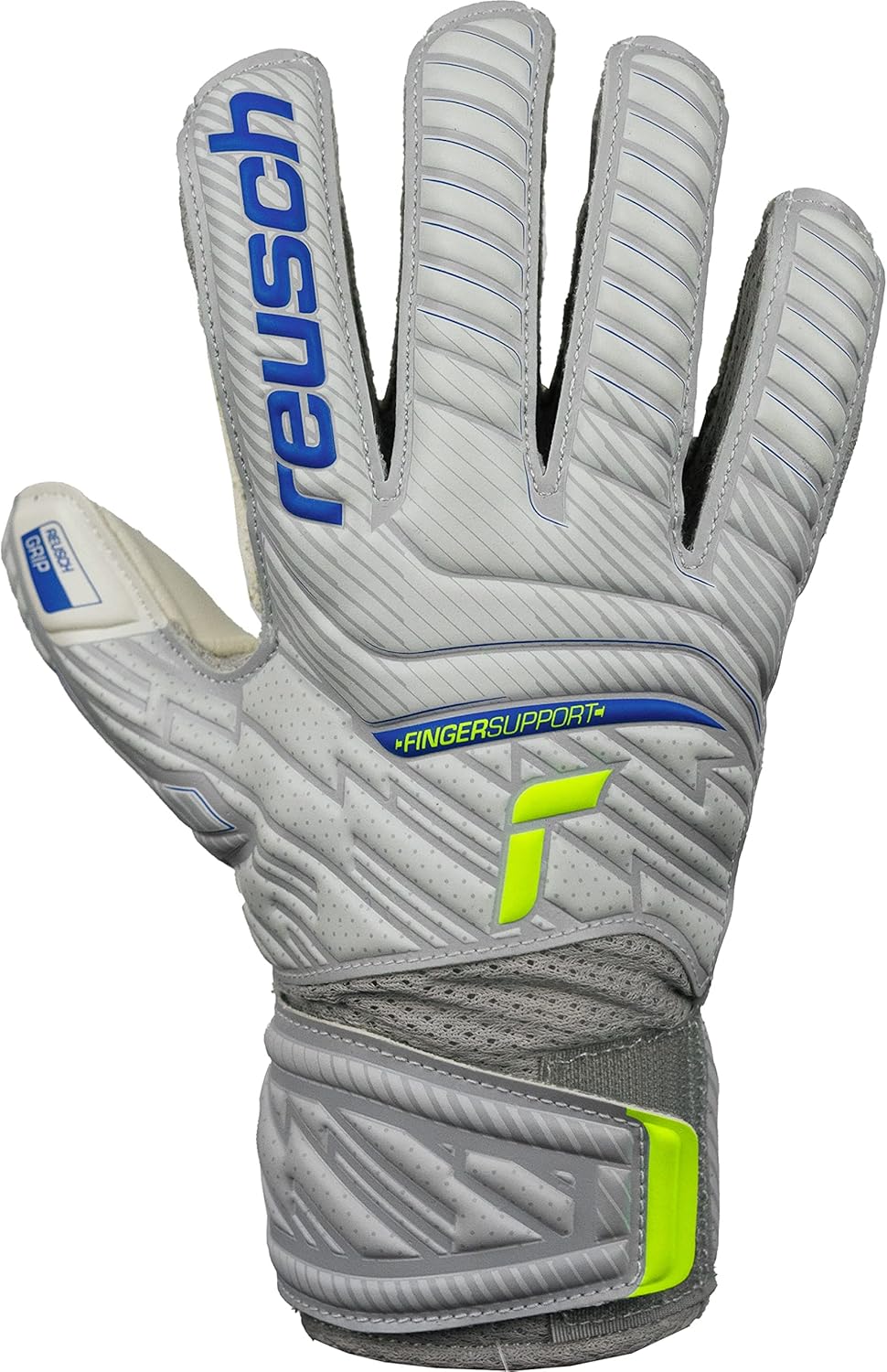 Reusch Jungen Attrakt Finger Support Junior Unisex Torwarthandschuhe mit Aussennaht Schnitt und Grip
