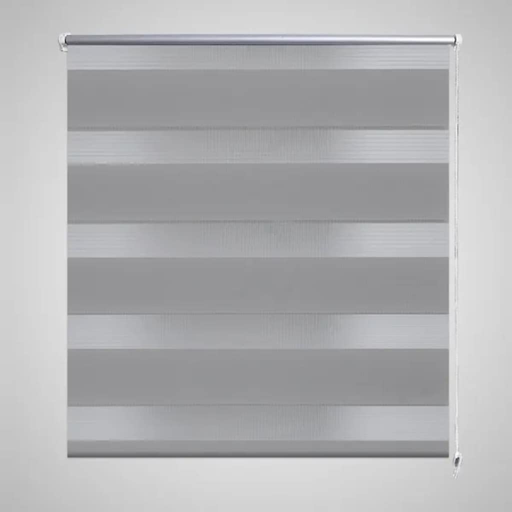 WIFESE Doppelrollo Seitenzug 120x175 cm grau Verdunkelungsrollo Rollos FüR Fenster Ohne Bohren Fenst