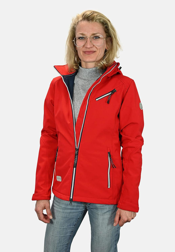 MADSea Damen Softshelljacke Funktionsjacke 36 Rot, 36 Rot