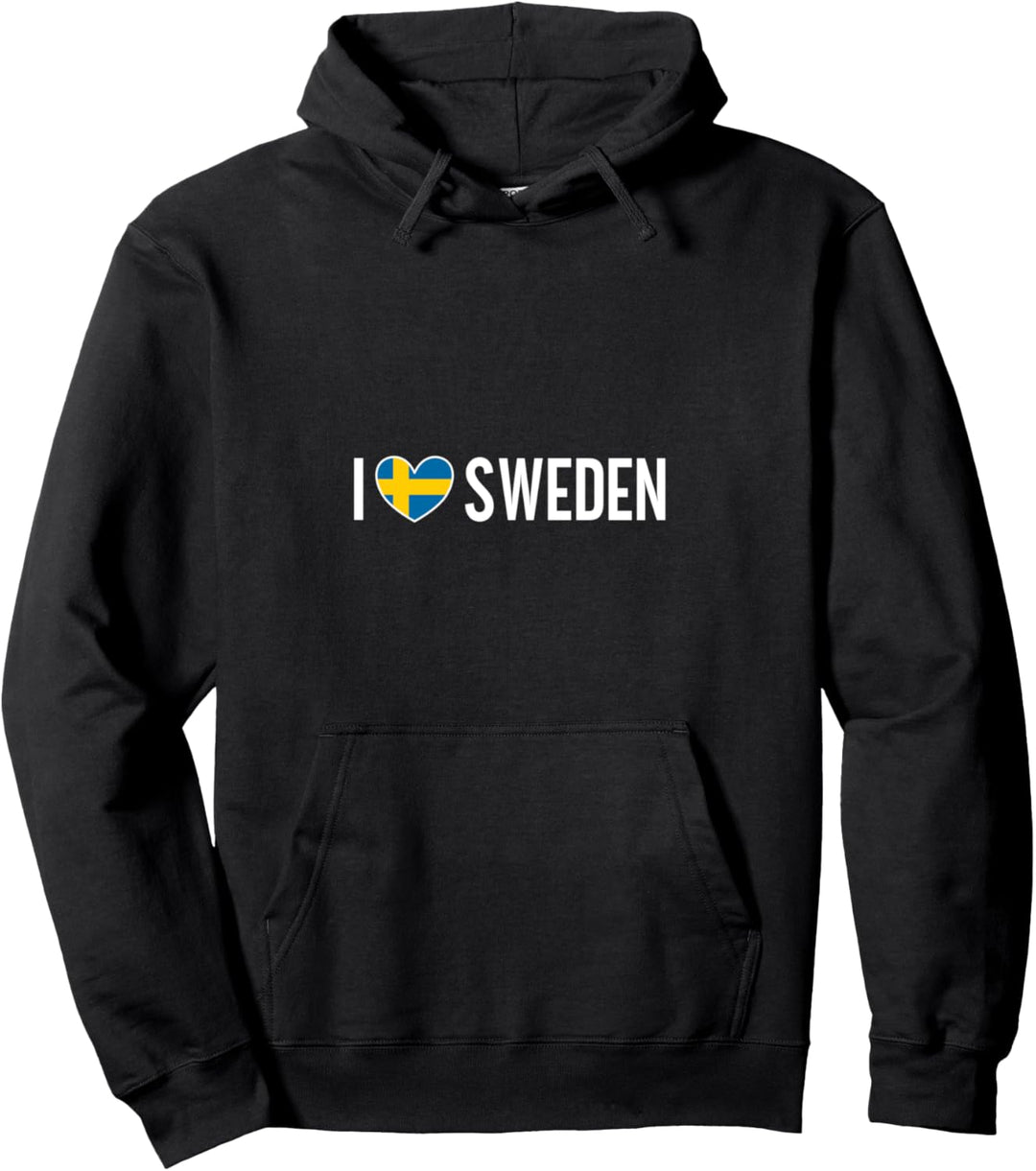 i love Sweden Schweden Schwedener Schwede Fahne Flagge Pullover Hoodie