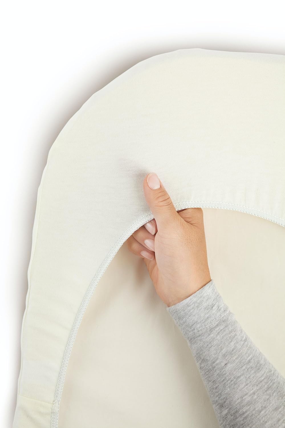 BabyBjörn Spannbetttuch für Wiege Weiss, Bio, Spannbetttuch für Wiege Weiss