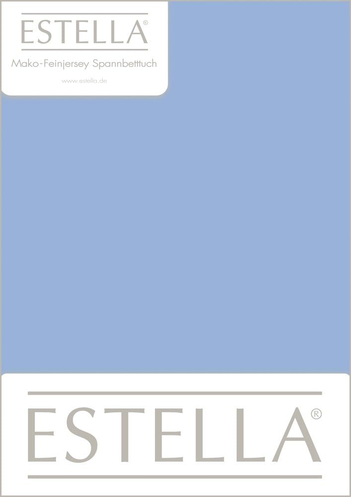Estella 6500-160 Mako-Feinjersey-Spannbetttuch 100 x 200 cm Blau, Blau
