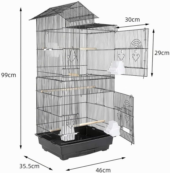 YIZHE VogelkäfigVogelvoliereVoliereVogelhausPapageienkäfigTierkäfigKäfigSittichkäfigVogelmit Holzsta